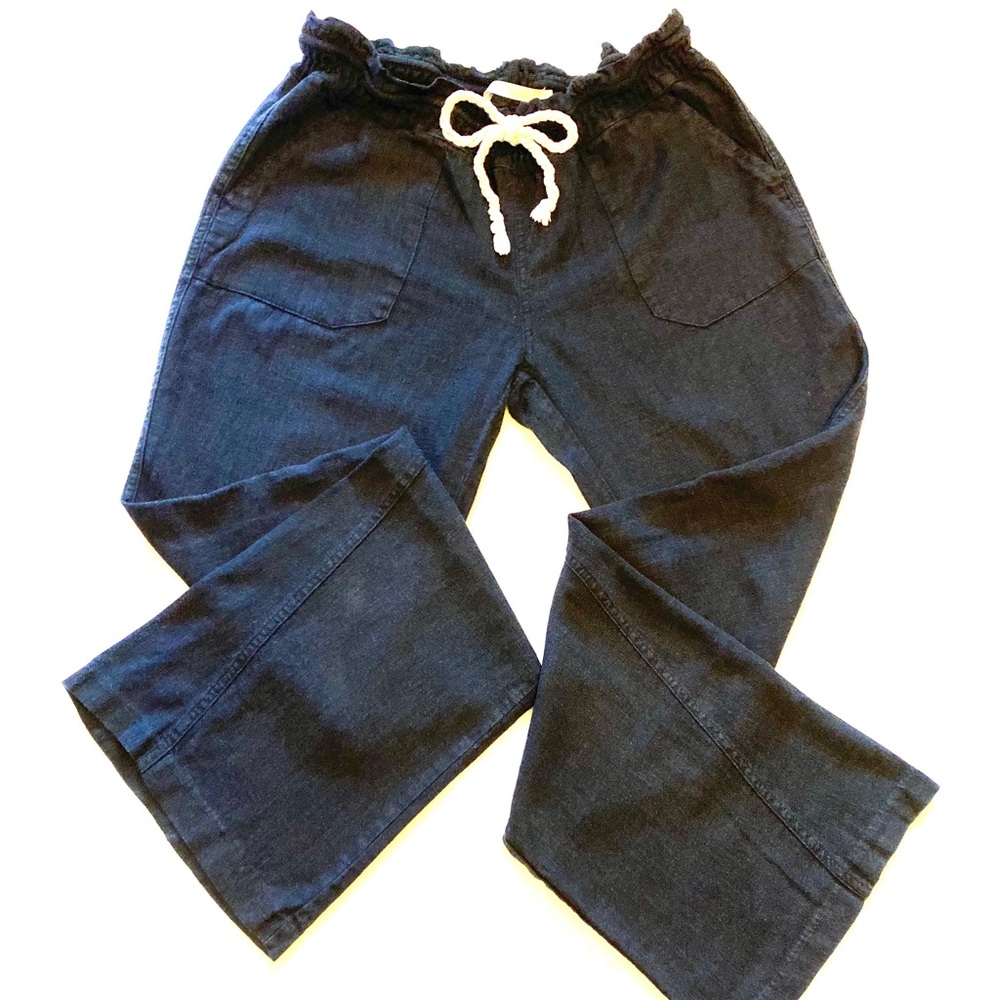 Black linen trouser